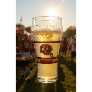 Super Bowl XXVI Vintage Wahington Redskins Pint Glass Coca-Cola NFL Collectible